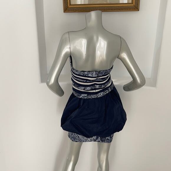 Bcbgmaxazria Milo  Strapless sequin Peplum Dress 4 BNWT - Picture 2 of 12